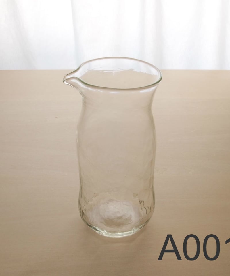 安土忠久氏作 吹きガラスピッチャー 安土忠久氏作 吹きガラス