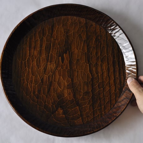 漆盆　栗・拭き漆