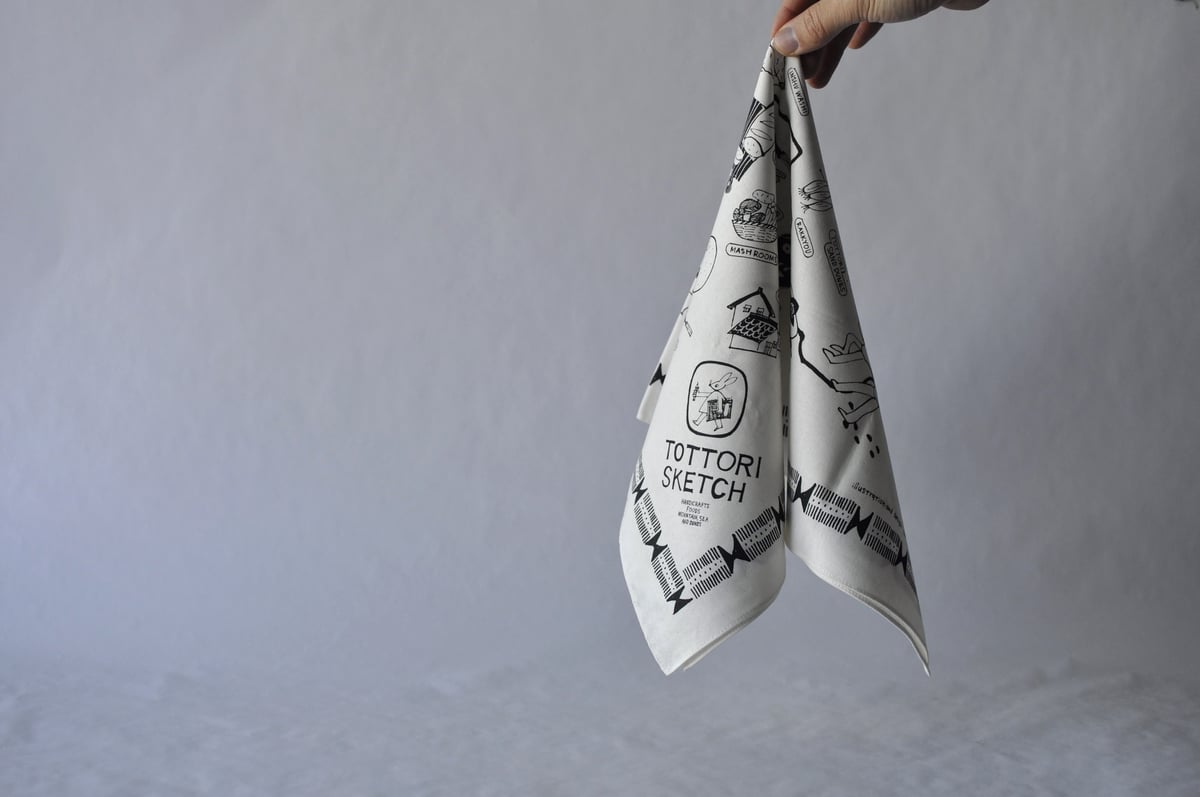 TOTTORI SKETCH 【大判ハンカチ】 | COCOROSTORE