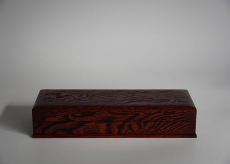 長角蓋物　栗　良杢