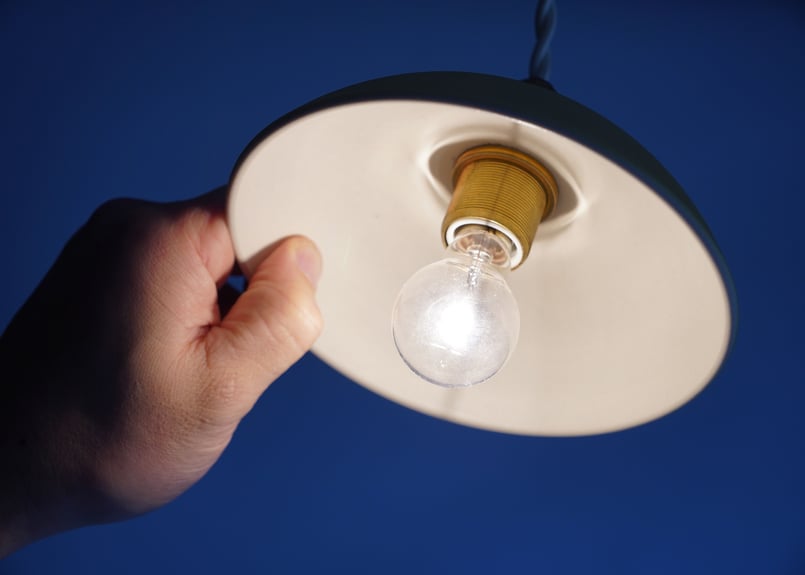 陶製ランプ【 丸型 黄x白 】 | COCOROSTORE