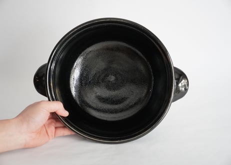 黒釉しのぎ鉢（大）