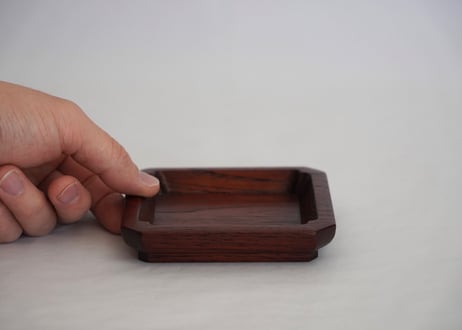 菓子器（栗材）拭き漆仕上げ　【内側：木瓜面　高台付】