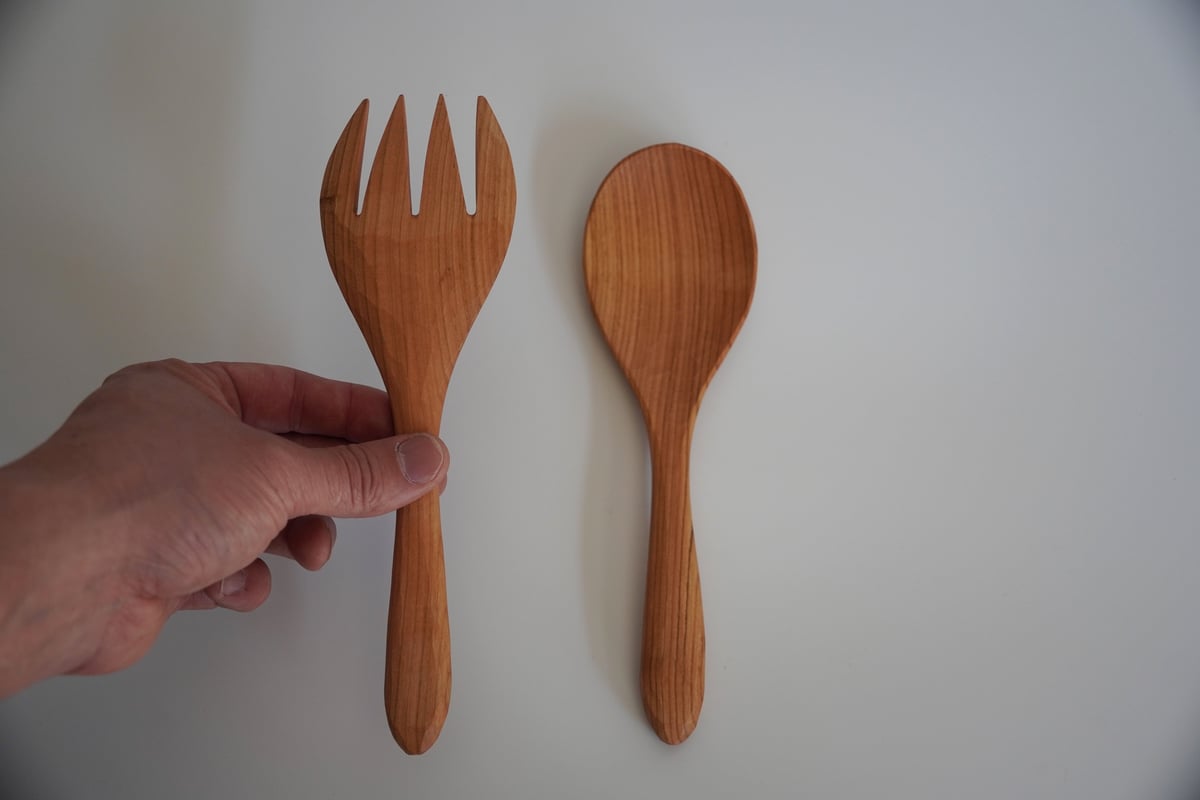 サーバースプーン サラダ 金工作家 鎚起 つちめ