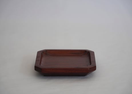 菓子器（欅材）拭き漆仕上げ　【内側：木瓜面】