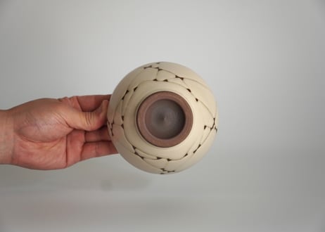 線文抹茶茶碗