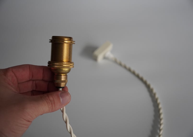 陶製ランプ【 平型 黒x白 】 | COCOROSTORE