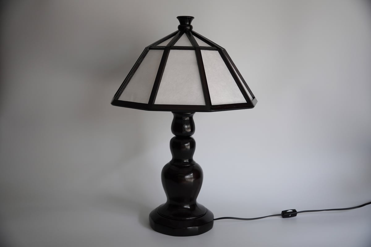 ブラックメタル和柄スタンドランプ ヴィンテージのスタンドライト・間接照明の販売 | アンティーク家具