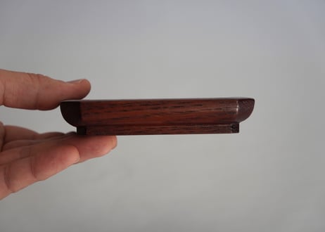 菓子器（栗材）拭き漆仕上げ　【内側：木瓜面　高台付】
