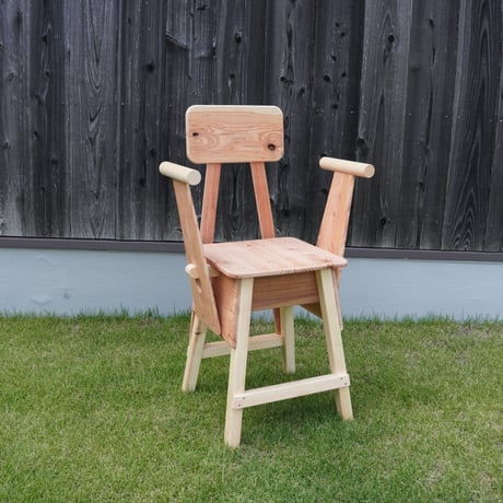 小屋椅子　（アーム付き）鉄釘