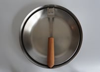 ステンレス皿　着脱式ステンレス木柄