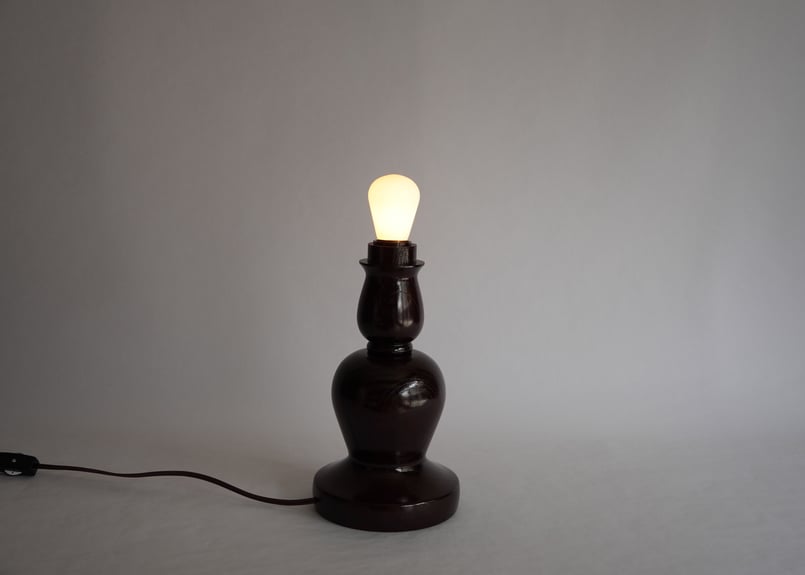 民芸品  焼き物  電気スタンド 丸型スタンド | COCOROSTORE