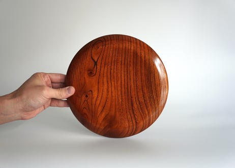 21cm 欅皿　拭き漆仕上げ【両面仕様】
