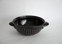 黒釉しのぎ鉢（大）