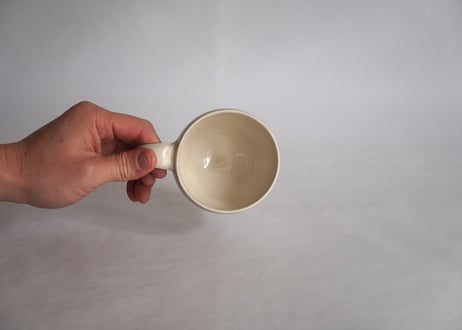 白飛鉋マグカップ（丸）