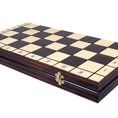 CH107　50cmチェス盤　チェス駒セット　KING'S WITH BRASS INLAY – LARGE chess ♡