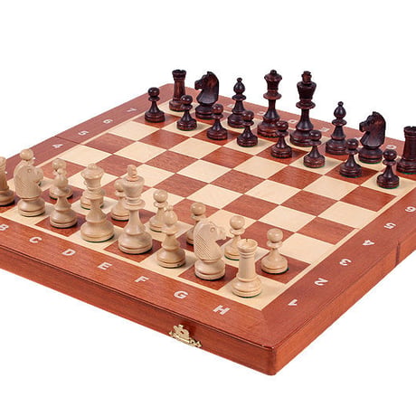 CHW41 トーナメントチェスセットＮＯ4(Ｓサイズ)40cmチェス盤　チェス駒セット　Staunton Chess Set