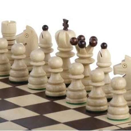 CH133　ラージパール　42cmチェス盤チェス駒セット  駒収納