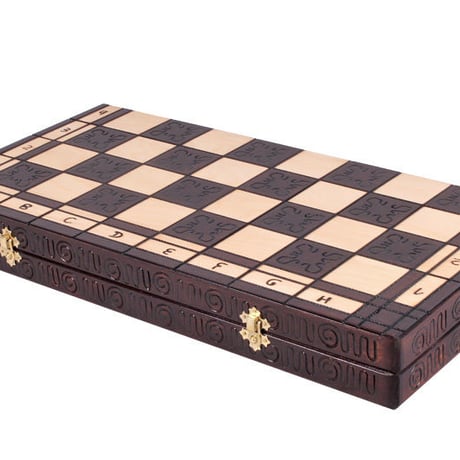 CH131 ロマン53ｃｍチェスセット　チェス盤チェス駒セット　Poland bigwood chess ♡