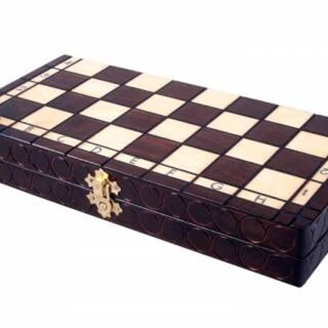CH113Brown　トラベル  ロイヤルチェスセット30cmチェス盤チェス駒セット  駒収納