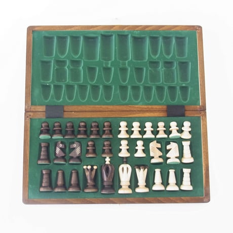 キングス36ｃｍチェス盤チェス駒セット　Poland King wood chess ♡