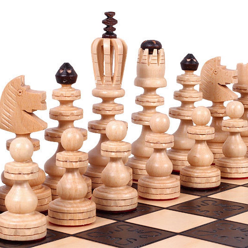 CH131 ロマン53cmチェスセット チェス盤チェス駒セット Poland
