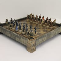 キングス36cmチェス盤チェス駒セット Poland King wood chess ♡ |