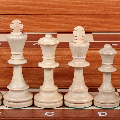 CHW43SET トーナメントチェスセットＮＯ6(Lサイズ)52cmチェス盤　チェス駒セット　Staunton Chess Set