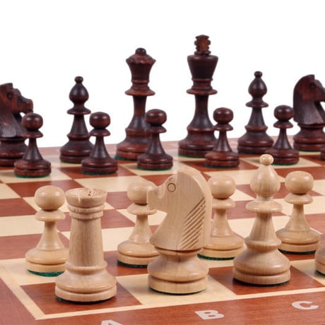 CHW41 トーナメントチェスセットＮＯ4(Ｓサイズ)40cmチェス盤　チェス駒セット　Staunton Chess Set