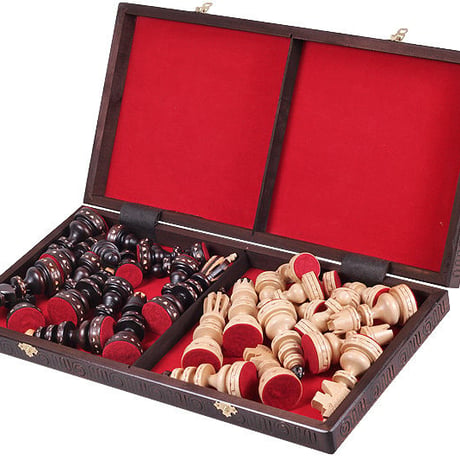 CH131 ロマン53ｃｍチェスセット　チェス盤チェス駒セット　Poland bigwood chess ♡
