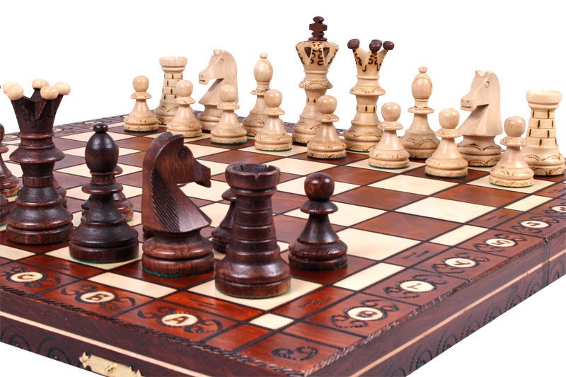 CHW1 BROWN 53ｃｍアンバサダーチェスセット チェス盤チェス駒 
