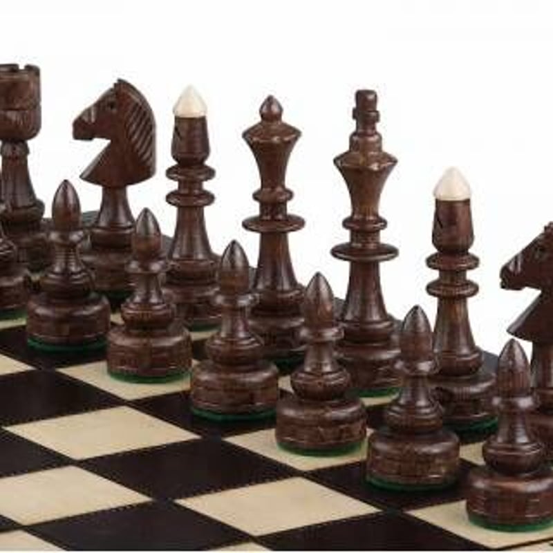 CH123 インディアン 47cmチェス盤チェス駒セット 駒収納 | 世界の