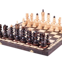 CH131 ロマン53ｃｍチェスセット　チェス盤チェス駒セット　Poland bigwood chess ♡