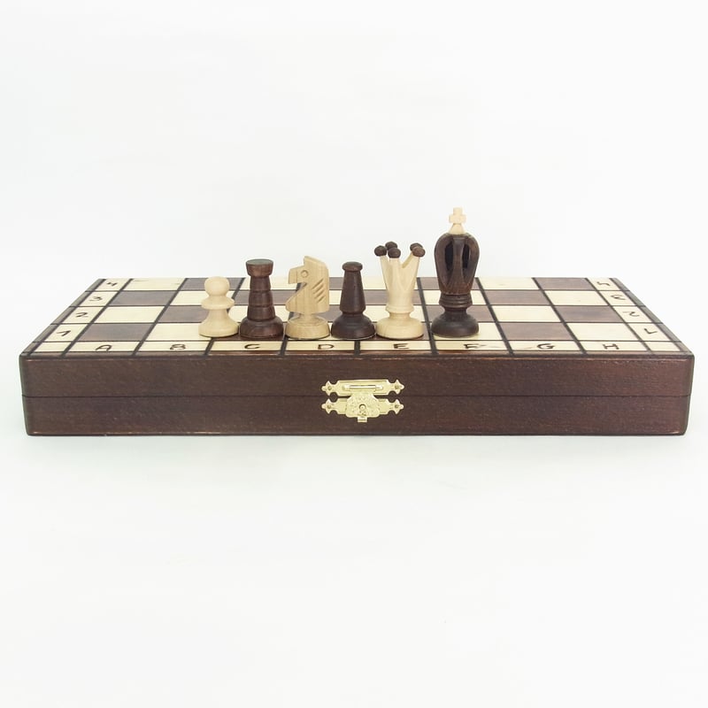 キングス36cmチェス盤チェス駒セット Poland King wood chess ♡ |