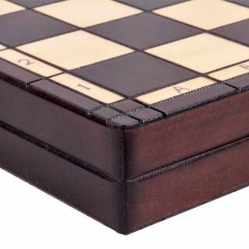 CH115 Brown ACE 40cmチェス盤チェス駒セット 駒収納 | 世界のチェス専