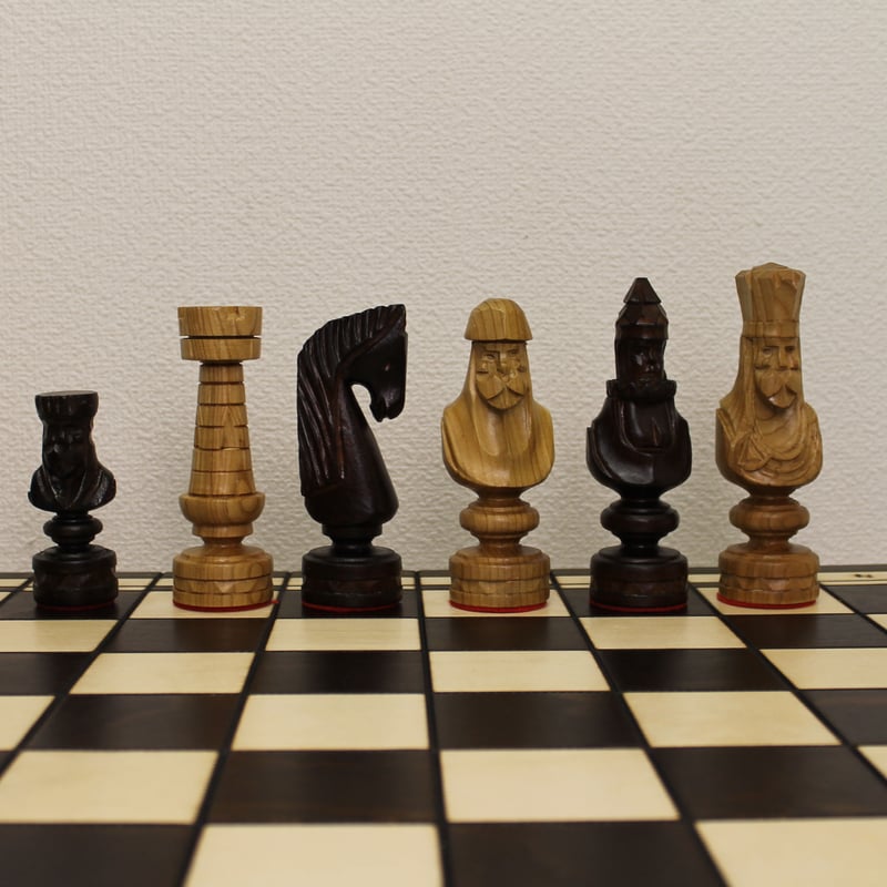 No103 59cm大型チェス盤チェス駒セット Poland Big wood chess