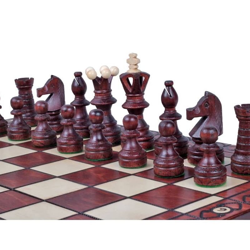 CH128 BROWN 54cm SZACHY チェス盤チェス駒セット Poland Am CH128 BROWN 54cm SZACHY チェス盤チェス駒セット Poland Am