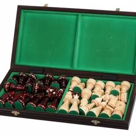 CH114Brown　　クリスマスチェス　50cmチェス盤チェス駒セット  駒収納