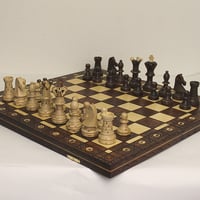ロイヤル50ｃｍチェスセット　チェス盤　チェス駒セット　Poland VIP wood chess ♡