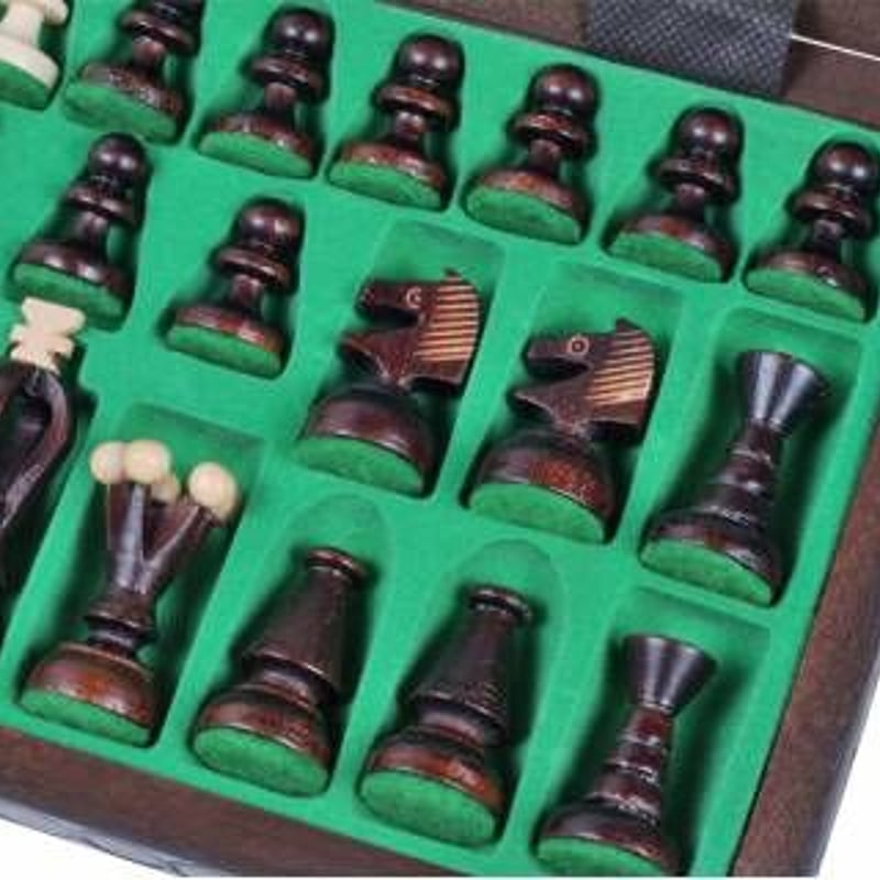 CH112Brown キングスチェスセット35cmチェス盤チェス駒セット 駒収納