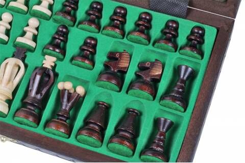 CH112Brown キングスチェスセット35cmチェス盤チェス駒セット 駒収納