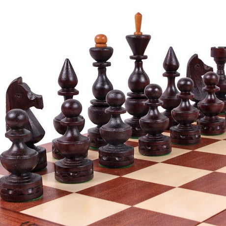CH145　DEBIUT　48ｃｍレアなチェスセット　チェス盤　チェス駒セット　Poland cool wood chess ♡