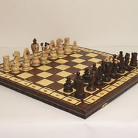 キングス48cm チェスセット　チェス盤　チェス駒セット　Poland cute and Big wood chess ♡