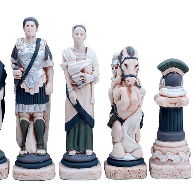CH156 58cm木製チェス盤と石製チェス駒セット SPARTACUS chess
