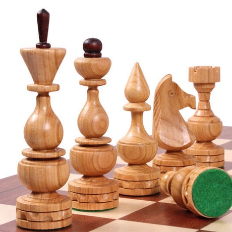 CH145　DEBIUT　48ｃｍレアなチェスセット　チェス盤　チェス駒セット　Poland cool wood chess ♡