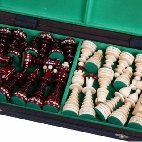 CH114Brown　　クリスマスチェス　50cmチェス盤チェス駒セット  駒収納