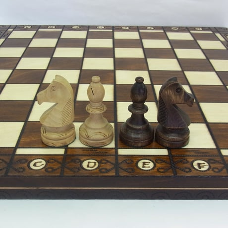 セール！！53ｃｍアンバサダーチェスセット　チェス盤チェス駒セット　Poland VIP wood chess ♡