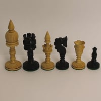 インドスタイルチェス駒セット３２ピース Wood chess pieces from India ♡ No I1546