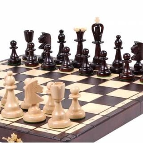 CH115 Brown　　ACE　40cmチェス盤チェス駒セット  駒収納
