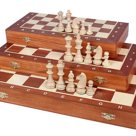 CHW43SET トーナメントチェスセットＮＯ6(Lサイズ)52cmチェス盤　チェス駒セット　Staunton Chess Set